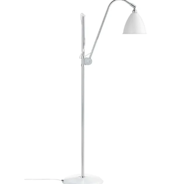 Louis Poulsen Stehleuchten-GUBI Bestlite BL3 Stehleuchte, S, Chrom - mattweiß