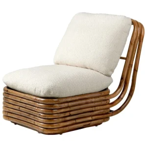GUBI Terrassenmöbel | Sitzgelegenheiten^Bohemian 72 Loungesessel, Rattan – Diagonal Boucle 007