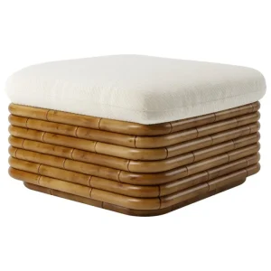 GUBI Terrassenmöbel | Sitzgelegenheiten^Bohemian 72 Polsterhocker, Rattan – Diagonal Boucle 007