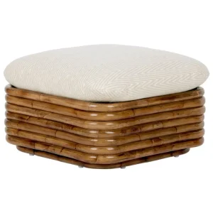 GUBI Terrassenmöbel | Sitzgelegenheiten^Bohemian 72 Polsterhocker, Rattan – Chevron FR 002