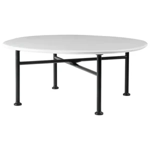 GUBI Terrassenmöbel | Tische^Carmel Couchtisch, 75 x 75 cm, Schwarz - Muschelweiß