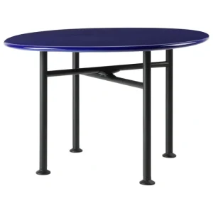 GUBI Terrassenmöbel | Tische^Carmel Couchtisch, 60 x 60 cm, Schwarz seidenmatt - Pazifikblau