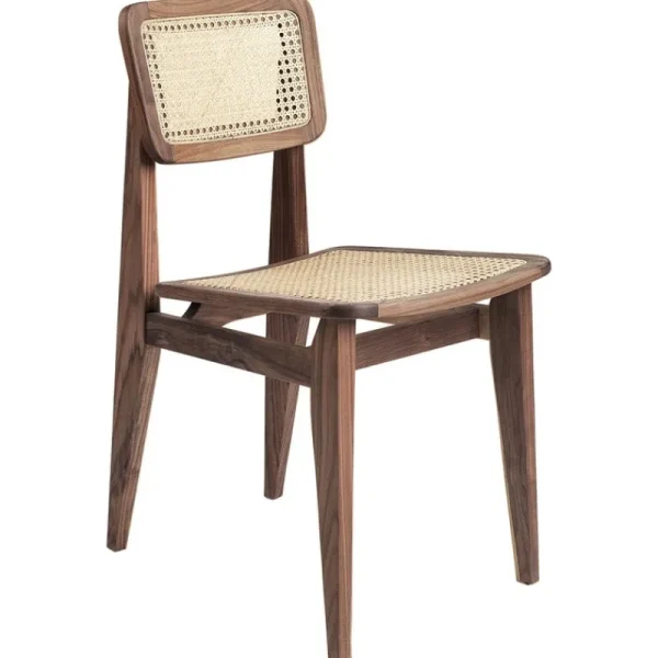Artek Sitzgelegenheiten-GUBI C-Chair, Korbgeflecht - Walnuss geölt