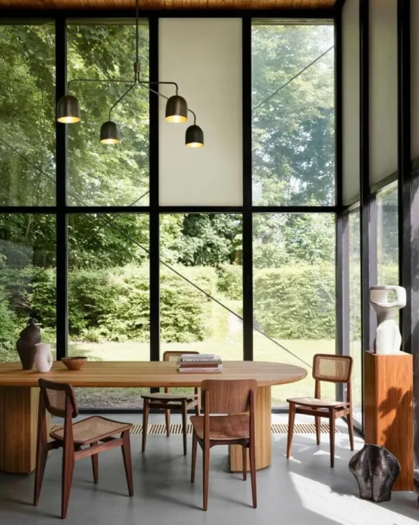 Artek Sitzgelegenheiten-GUBI C-Chair, Korbgeflecht - Walnuss geölt