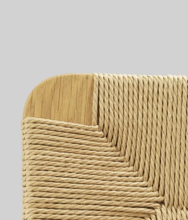GUBI Terrassenmöbel | Sitzgelegenheiten^C-Chair Outdoor, Korbgeflecht, Teakholz