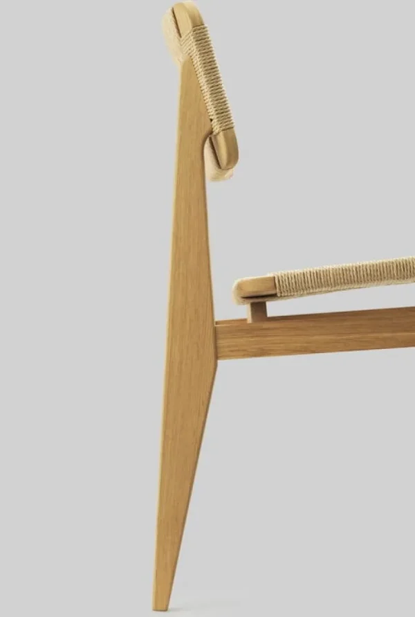 GUBI Terrassenmöbel | Sitzgelegenheiten^C-Chair Outdoor, Korbgeflecht, Teakholz