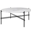 &Tradition Tische-GUBI Couchtisch TS, 80 cm, schwarz – weißer Marmor