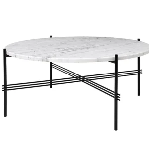 &Tradition Tische-GUBI Couchtisch TS, 80 cm, schwarz – weißer Marmor