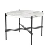 GUBI Tische-Couchtisch TS, 55 cm, schwarz – weißer Marmor