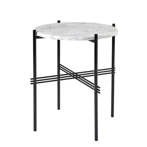 GUBI Tische-Couchtisch TS, 40 cm, schwarz – weißer Marmor
