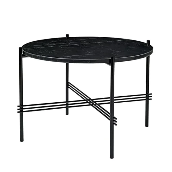 GUBI Tische-Couchtisch TS, 55 cm, schwarz – schwarzer Marmor