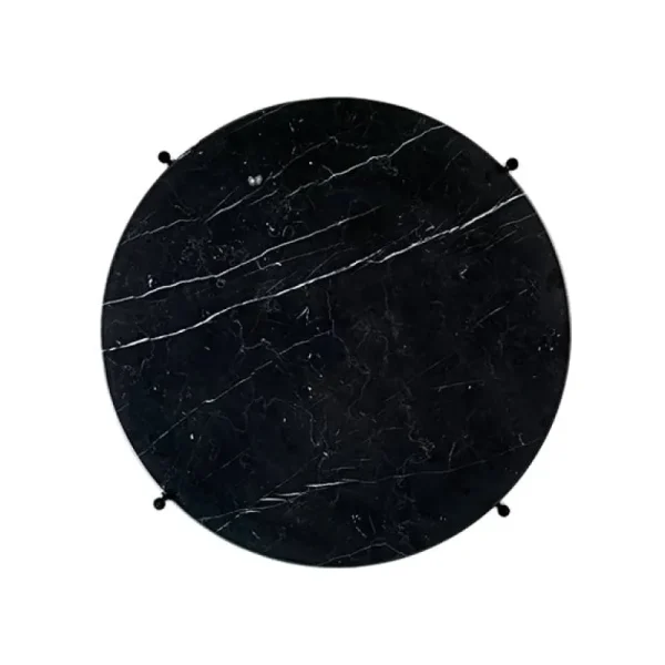 GUBI Tische-Couchtisch TS, 55 cm, schwarz – schwarzer Marmor