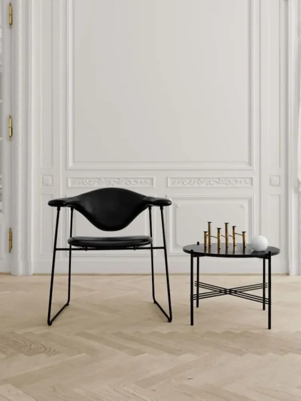 GUBI Tische-Couchtisch TS, 55 cm, schwarz – schwarzer Marmor