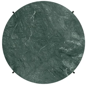GUBI Tische-Couchtisch TS, 80 cm, schwarz – grüner Marmor