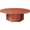 Nikari Tische-GUBI Epic Couchtisch, rund, 110 cm, roter Travertin