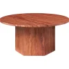 Karakter Tische-GUBI Epic Couchtisch, rund, 80 cm, roter Travertin