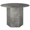 GUBI Tische-Epic Couchtisch, rund, 60 cm, Stahl, Misty Grey