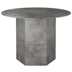 GUBI Tische-Epic Couchtisch, rund, 60 cm, Stahl, Misty Grey