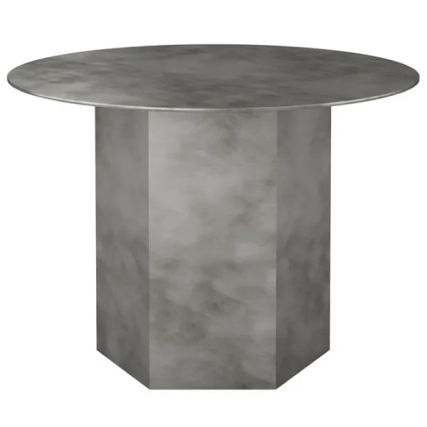 GUBI Tische-Epic Couchtisch, rund, 60 cm, Stahl, Misty Grey