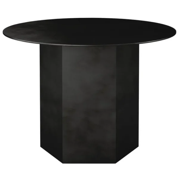 GUBI Tische-Epic Couchtisch, rund, 60 cm, Stahl, Midnight Black