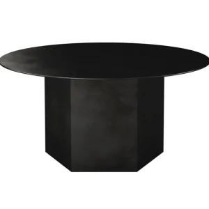 GUBI Tische-Epic Couchtisch, rund, 80 cm, Stahl, Midnight Black