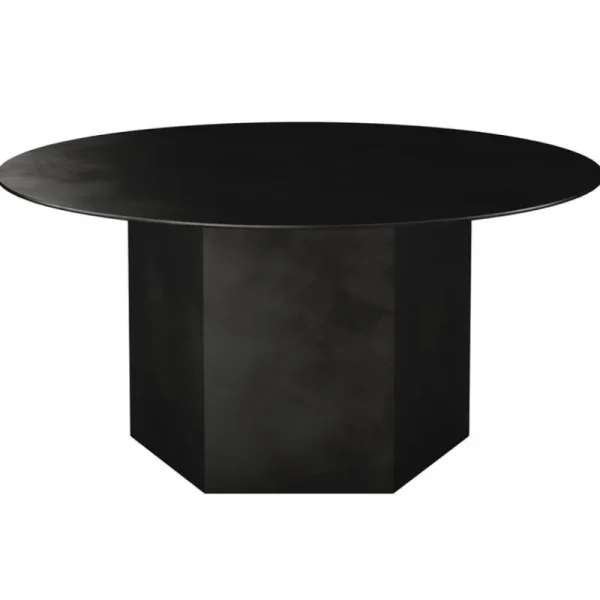 GUBI Tische-Epic Couchtisch, rund, 80 cm, Stahl, Midnight Black