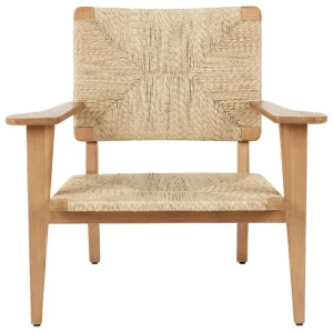 GUBI Terrassenmöbel^F-Chair Outdoor Loungesessel, natur, Teakholz