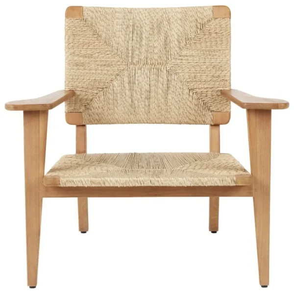GUBI Terrassenmöbel^F-Chair Outdoor Loungesessel, natur, Teakholz