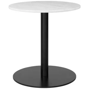 TIPTOE Tische-GUBI GUBI 1.0 Loungetisch, rund, 60 cm, Schwarz – weißer Marmor