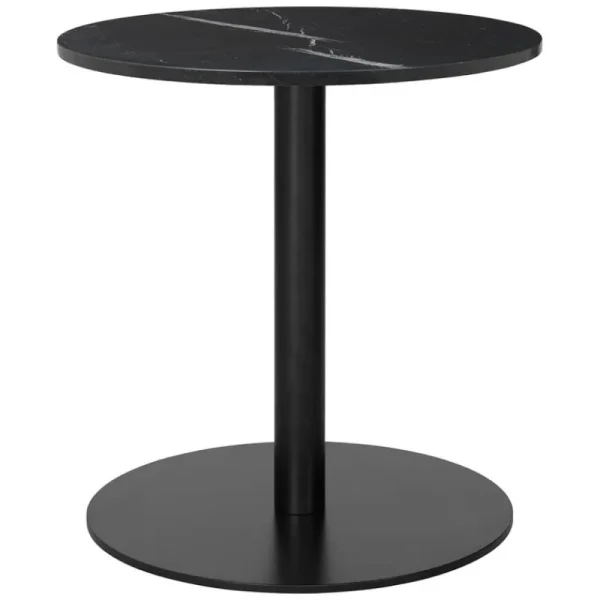 HAY Tische-GUBI GUBI 1.0 Loungetisch, rund, 60 cm, Schwarz – schwarzer Marmor