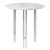 &Tradition Tische-GUBI IOI Couchtisch, 50 cm, Chrom – weißer Marmor