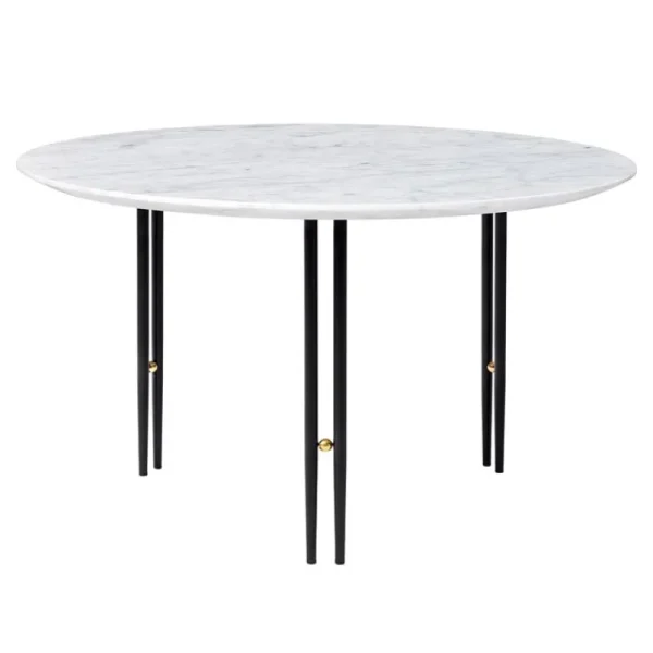 &Tradition Tische-GUBI IOI Couchtisch, 70 cm, Schwarz – weißer Marmor