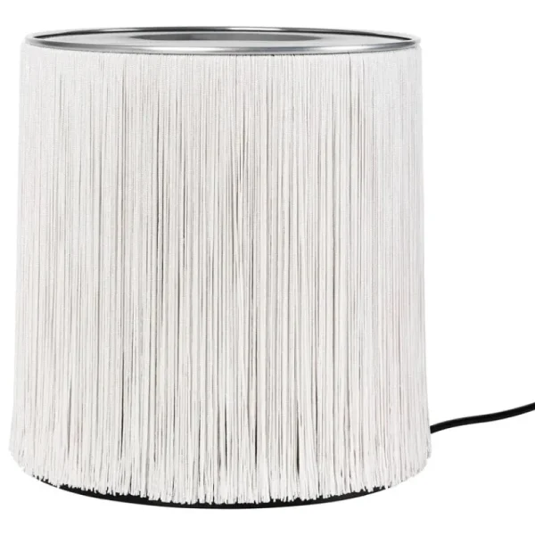 GUBI Tischlampen-Model 597 Tischleuchte, poliertes Aluminium - cremeweiße Fransen