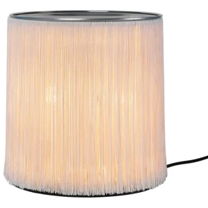 GUBI Tischlampen-Model 597 Tischleuchte, poliertes Aluminium - cremeweiße Fransen
