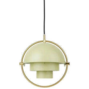 Louis Poulsen Deckenleuchten-GUBI Multi-Lite Pendelleuchte, klein, Messing - Desert Sage