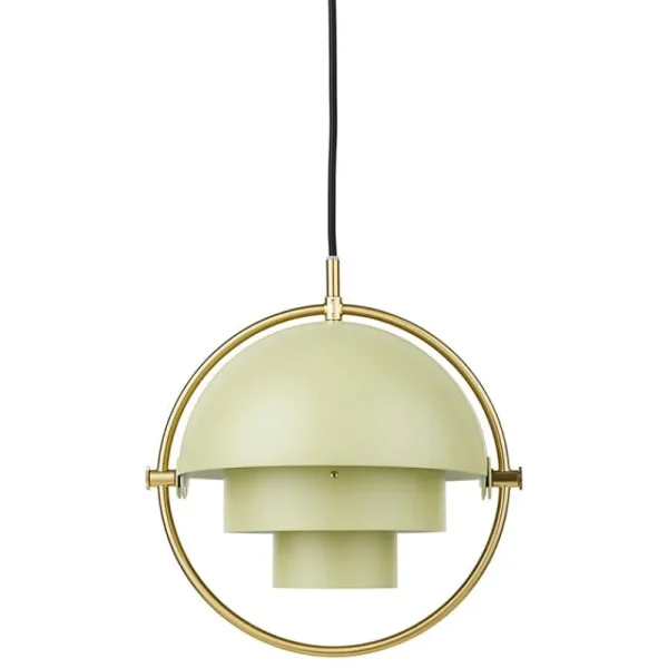 Louis Poulsen Deckenleuchten-GUBI Multi-Lite Pendelleuchte, klein, Messing - Desert Sage