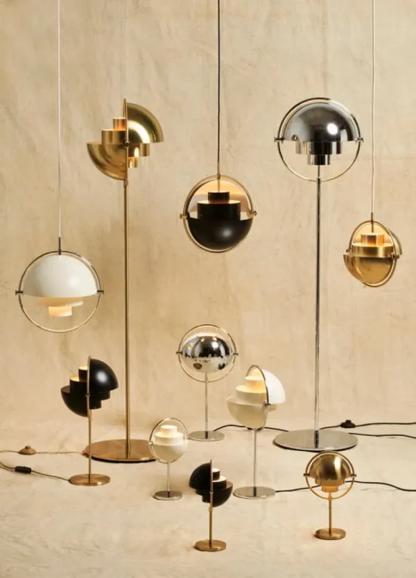 PLEASE WAIT to be SEATED Deckenleuchten-GUBI Multi-Lite Pendelleuchte, klein, Chrom - Chrom