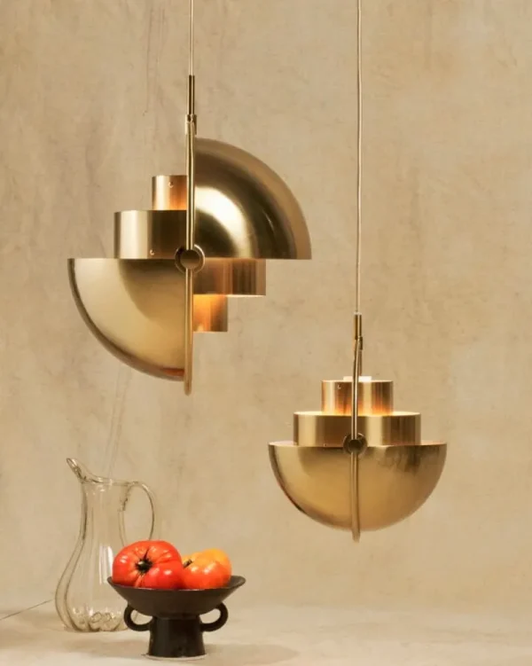 Petite Friture Deckenleuchten-GUBI Multi-Lite Pendelleuchte, klein, Messing - glänzendes Messing