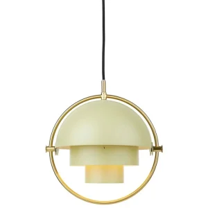 Louis Poulsen Deckenleuchten-GUBI Multi-Lite Pendelleuchte, klein, Messing - Desert Sage