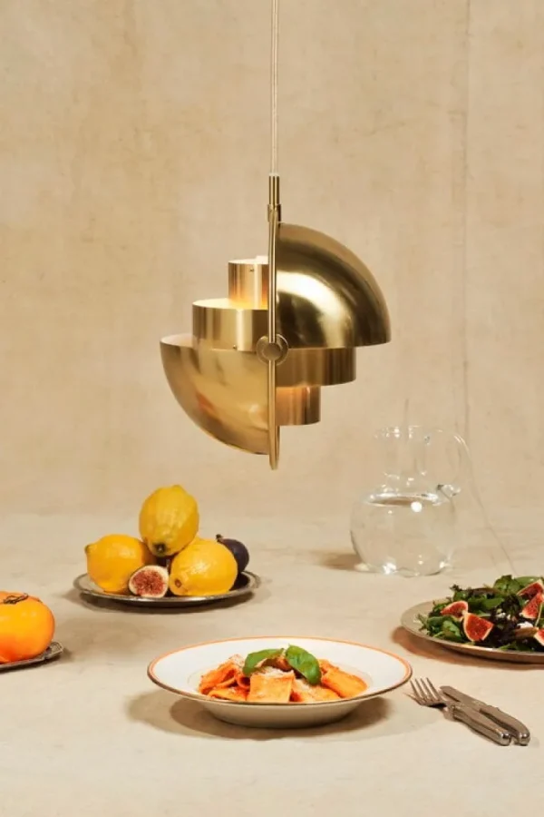 Petite Friture Deckenleuchten-GUBI Multi-Lite Pendelleuchte, klein, Messing - glänzendes Messing