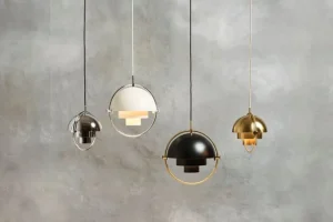 Petite Friture Deckenleuchten-GUBI Multi-Lite Pendelleuchte, klein, Messing - glänzendes Messing
