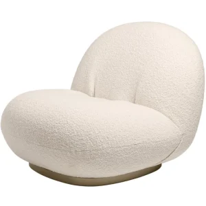 Fogia Sitzgelegenheiten-GUBI Pacha Loungesessel, Drehfuß, Karakorum 001 – Pearl Gold