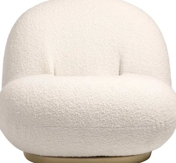 Fogia Sitzgelegenheiten-GUBI Pacha Loungesessel, Drehfuß, Karakorum 001 – Pearl Gold
