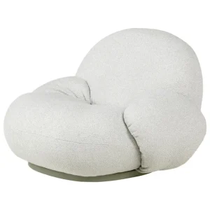 GUBI Terrassenmöbel^Pacha Outdoor Loungesessel mit Armlehne, Schwenkfuß, Libera 003