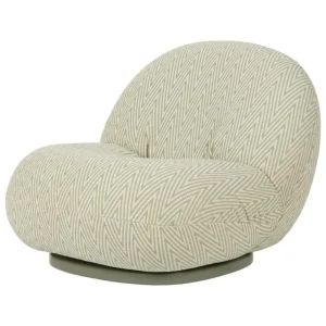 GUBI Terrassenmöbel^Pacha Outdoor Loungesessel, Schwenkfuß, Chevron FR 008