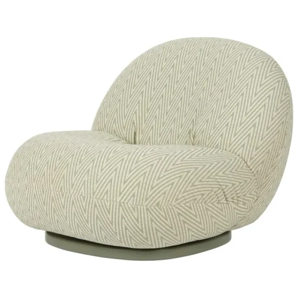 GUBI Terrassenmöbel^Pacha Outdoor Loungesessel, Schwenkfuß, Chevron FR 008