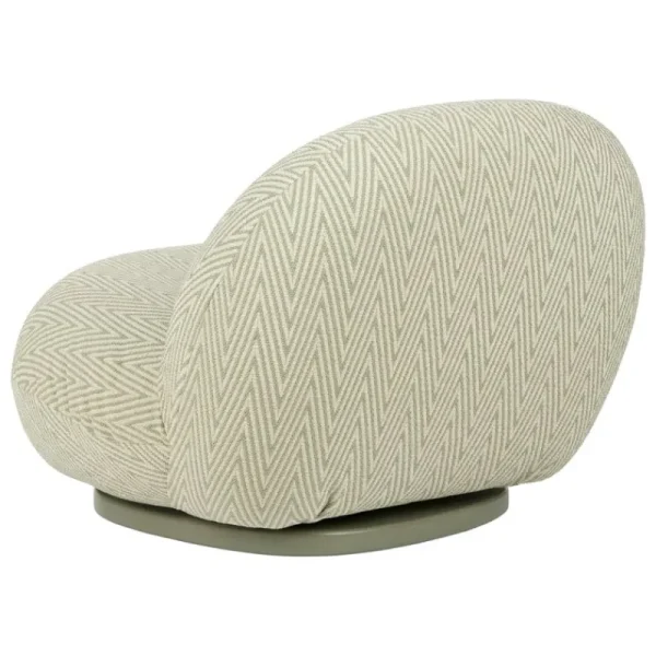 GUBI Terrassenmöbel^Pacha Outdoor Loungesessel, Schwenkfuß, Chevron FR 008