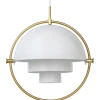 GUBI Deckenleuchten-Pendelleuchte Multi-Lite, Messing – weiß