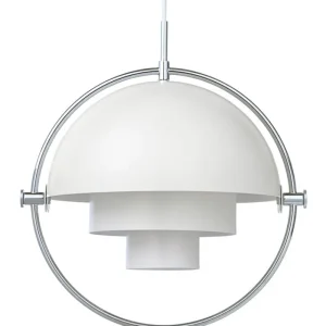 Lundia Deckenleuchten-GUBI Pendelleuchte Multi-Lite, chrom – weiß