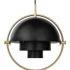 GUBI Deckenleuchten-Pendelleuchte Multi-Lite, Messing – kohlenschwarz